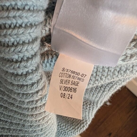 NWT Old Navy 100% Cotton Polo Sweater in Silver Sage - XL - Picture 7 of 9